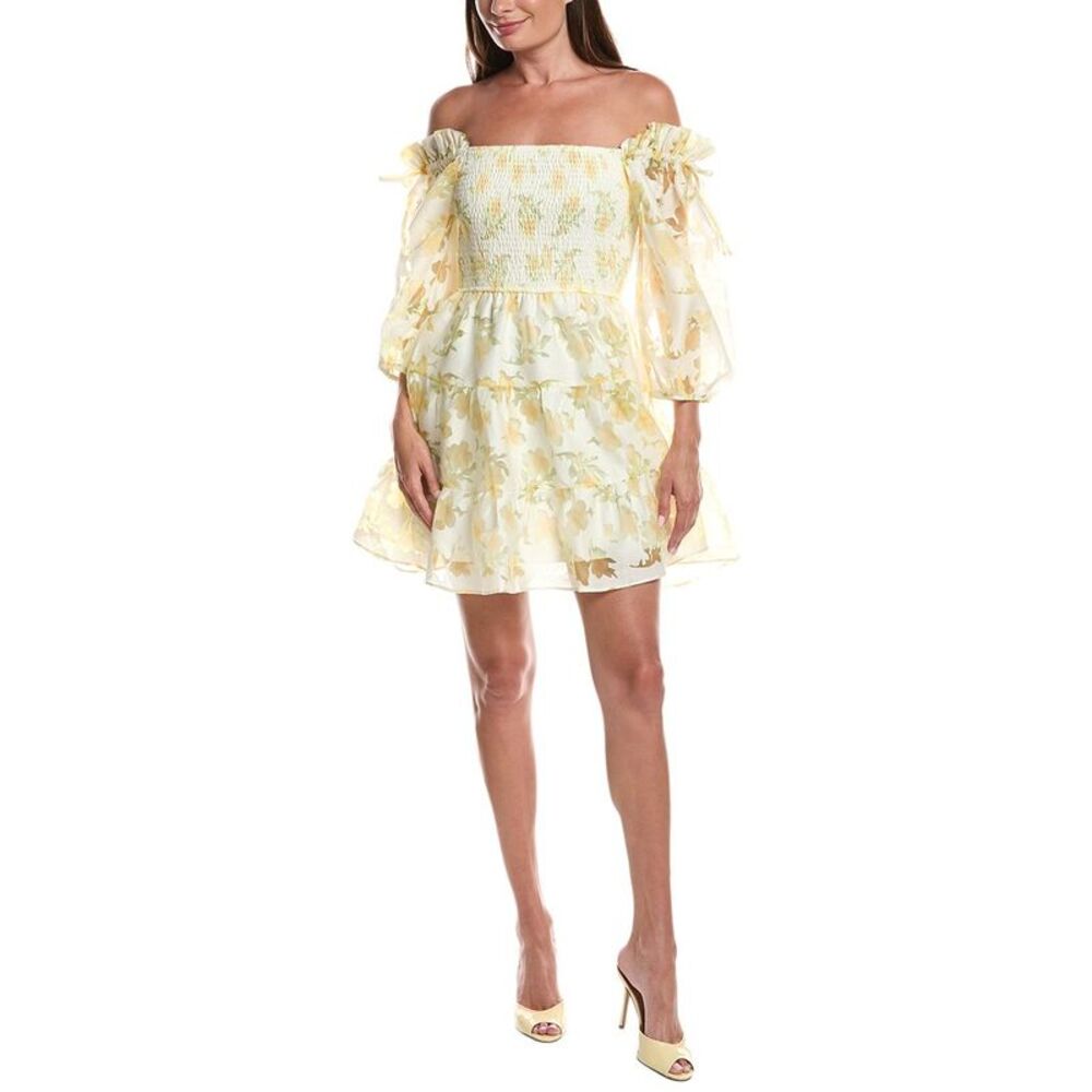 Layered With Love Womens  Mini Dress, Yellow